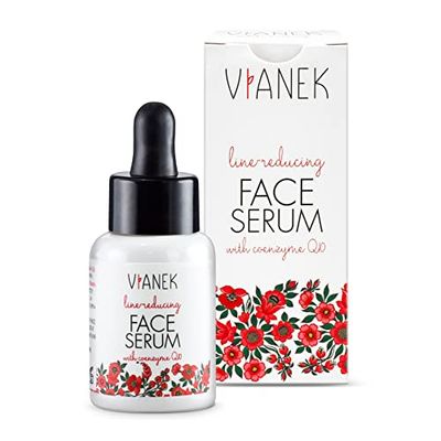 VIANEK ansiktsserum mot rynkor. Serumansikte för mogen hud, minskar rynkor och förbättrar hudens fasthet och elasticitet. Vegan naturkosmetik för kvinnor och män storlek 30 ml.