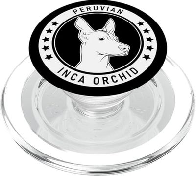 Retrato de perro orquídea inca peruana PopSockets PopGrip para MagSafe
