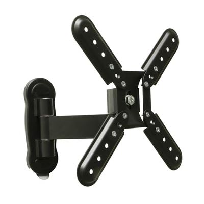 Amig - Suporte de parede com braço para televisão de até 37 polegadas - peso máximo 30 kg - fabricado em aço preto - adequado para ecrãs de TV Led, LCD, plasma