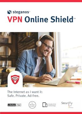 Steganos VPN Online Shield 2024 | Internet como yo la quiero: Segura. Privado. Sin publicidad | Made in Germany | Código de activación enviado por email