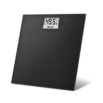 Girmi BP27 personenweegschaal, glas, effect, stof, elektronisch, 100 g/150 kg, carbon