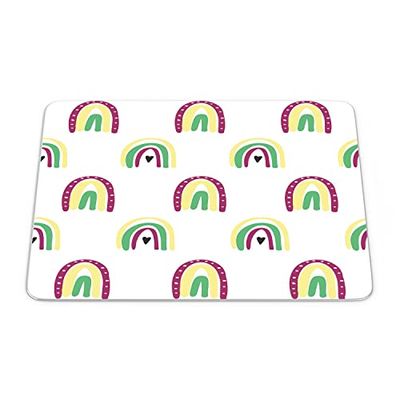 Bonamaison, Muismat, rechthoekig, digitaal bedrukt, antislip onderkant, voor kantoor en thuis, afmetingen: 22 x 18 cm