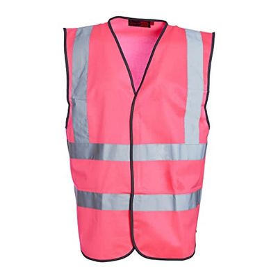 Blackrock Gilet haute visibilité rose, haute visibilité, gilet haute visibilité, sécurité, réfléchissant, EPI haute visibilité, sécurité, vêtements de travail, hommes et femme