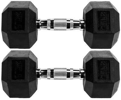 Fitvids Cabezas hexagonales recubiertas de goma de 11,3 kg, par