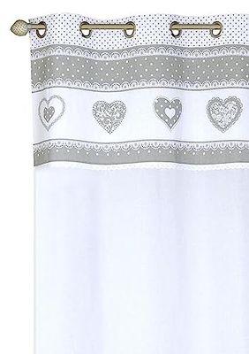 Atout Ciel - Cortina con Ojales (140 x 240 cm), Color Gris