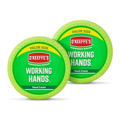O'Keeffe's Working Hands Value Size Jar 193g (2 Pack) - Hand Cream for Extremely Dry, Cracked Hands | Instantly Boosts Moisture Levels, Creates a Protective Layer & Prevents Moisture Loss