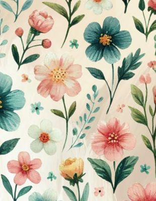 Flower Composition Notebook: Cottagecore Aesthetic Journal for College, School, Office & Work
