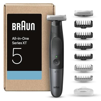 Braun Series X Beard Trimmer & Body Shaver, Mens Trimmer for Face & Body with Innovative 4D-Blade, Waterproof, Cordless 45-Minute Battery Run-Time, XT5270
