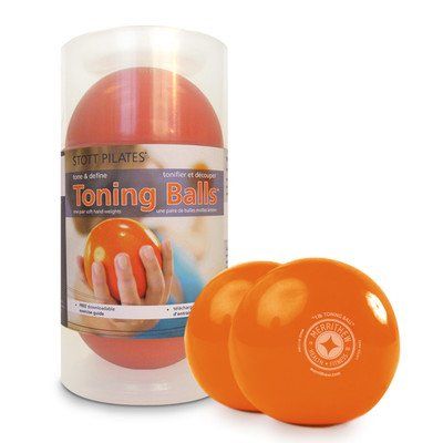Scott Pilates Toning-ballen, pak van 2 oranje 1 LB
