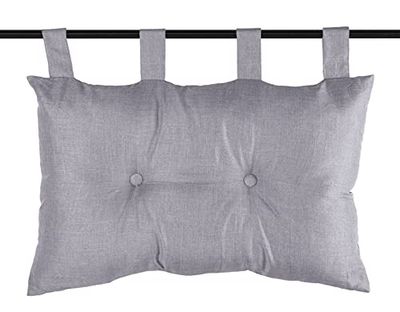 Nishane Pillow Cabecero de Cama, poliéster, Gris, Alto, 70x45 cm, 72