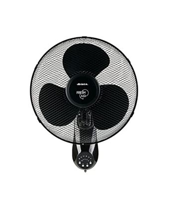 Ariete 802 Freshair Wandventilator, 50 W, 3 vleugels, 40 cm, 3 snelheden, 3 ventilatiemodi, afstandsbediening, oscillatiefunctie, zwart
