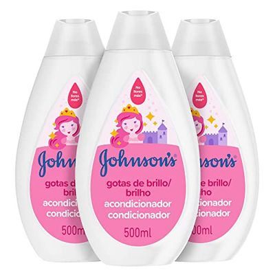 Johnson's Baby Gotas de brilho - condicionador para crianças, 3 x 500 ml