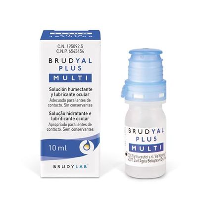 BRUDYLAB - Brudyal Plus Multi - Solución Hidratante y Lubricante Ocular - Estéril y con pH fisiológico - Sequedad Ocular - Ojos Secos - 10 ml