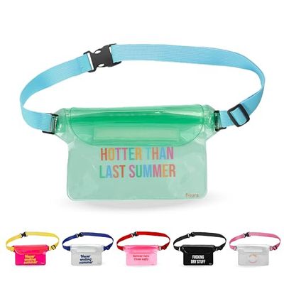 Fisura – Sac étanche “Last Summer”. Banane Verte et Bleue imperméable avec Ceinture Ajustable. Idéal pour Garder Vos Affaires au Sec. 22,5 cm x 12,5 cm.