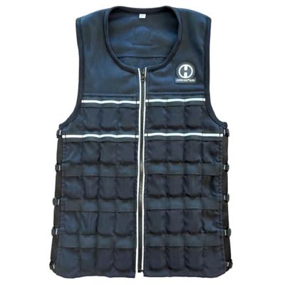 HYPERWEAR Hyper Vest Elite, Gilet ponderato, regolabile, in cordura elasticizzata, con cerniera, in acciaio sottile, per corsa, resistenza, camminata, S, 4,5 kg