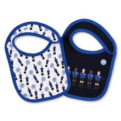 FC Internazionale Milano S.p.A. Bavaglini neonato, Babero Bebé-Niños, Bianco, Taglia unica
