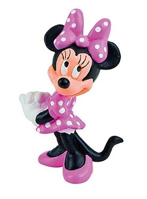 Bullyland 15349 - speelfiguur Walt Disney Minnie Mouse, ca. 6,9 cm, detailgetrouw, ideaal als klein cadeau voor kinderen vanaf 3 jaar