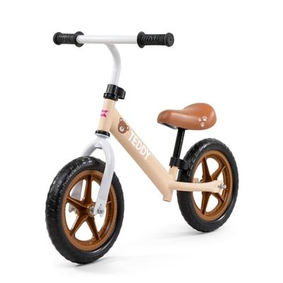 OKBABY loopfiets Teddy - Fiets zonder pedalen voor kinderen vanaf 24 maanden, lichtgewicht en verstelbaar frame - Perfect voor het ontwikkelen van balans en coördinatie - Tot 30 kg - Bruin