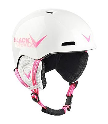 Black Crevice Kinderskihelm Stubai, wit/roze, 48-52 cm