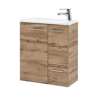 BODENMEISTER Mueble de baño de Madera marrón, 50 cm