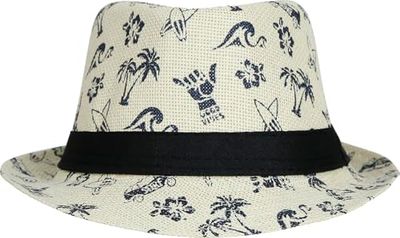 FIESTAS GUIRCA Zomer-surfmuts (eenheidsmaat), feestaccessoires voor zomerfeesten en afstudeerfeesten, ideaal voor Hawaï- en tropische thema's, natuurlijk en zwart