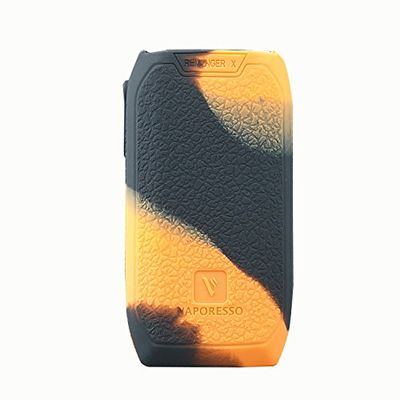 RUIYITECH Modshield Vaporesso Revenger X 220w Box mod Protective Silicone Case Skin Cover Sleeves Vaporesso Revenger X Mod (Black Orange)