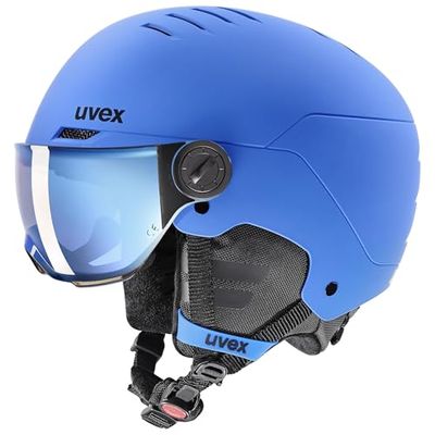 uvex Enfant Casque de Ski, Bleu (Blue Mat), 54-58 cm
