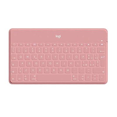 Logitech Keys-To-Go Tastiera Bluetooth, Sottile e Leggera, per iPhone, iPad, Apple TV e tutti i dispositivi iOS, Layout Italiano QWERTY - Rosa