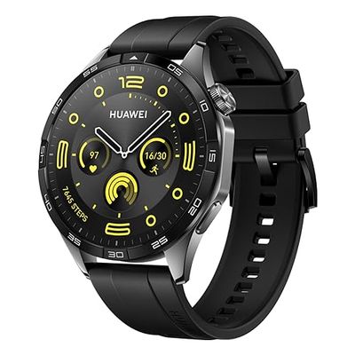 HUAWEI WATCH GT 4 46mm Smartwatch, Batteria fino a 2 settimane, Android e iOS, Analisi calorie, Monitoraggio avanzato della salute 24h, SpO2, GPS, 100+ sport, Versione italiana, Black