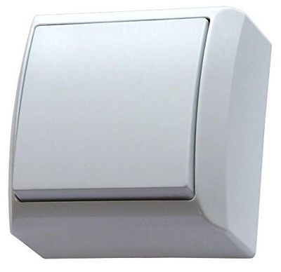 Superficie Montato Pulsante Interruttore Illuminazione Interno Clicca A Parete Bianco