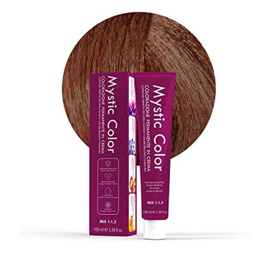 Mystic Color - Colore Biondo Chiaro Rame 8.4 - Tinta per Capelli - Colorazione Professionale in Crema a Lunga Durata - Con Cheratina Idrolizzata, Olio di Argan e Calendula - 100 ml
