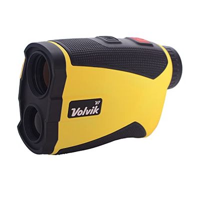 Volvik V1 Pro Golf Range Finder – 1300 Yard Range Med Vibrerande Stiftlås Och Sluttning Kompensationsteknik Gul 8 X Magnification