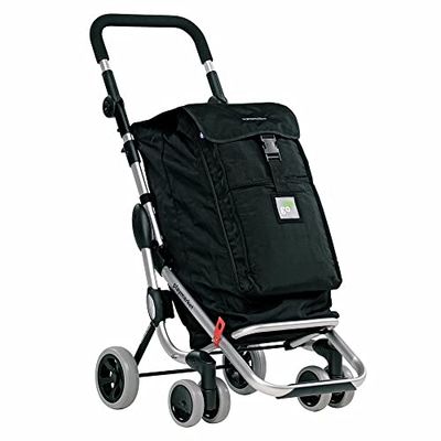 Foppapedretti Go Up Black 211 9702000100-Carrito de la Compra, Color Nogal, Compuesto, 63x41x27 cm