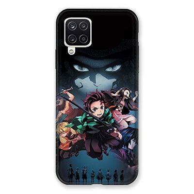 Cokitec Beschermhoes voor Samsung Galaxy A12, Manga Demon Slayer, zwart