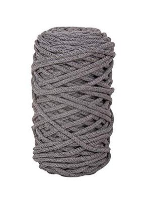 Rayher Braidy Recycling Yarn for Craft, Floristry and Decorations, 4 mm, approx. 60 m, stone grey, 42010558