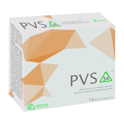 PVS34©® 34 Elementi Nutritivi: Proteine, Glutamina, Vitamine e Minerali – Supporto Energetico e Sistema immunitario – Alimento Fini Medico Speciali - Senza Glutine • 14 Bust. • INPHA 2000