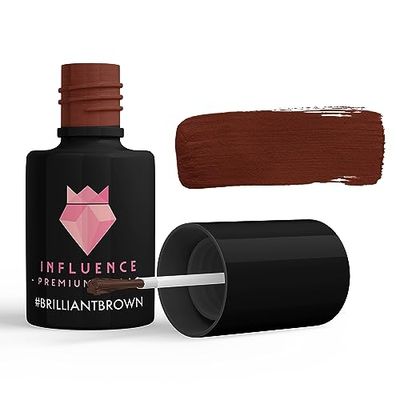 Influence Premium gellac Lucidante per unghie con glitter opaco BRILLIANTBROWN