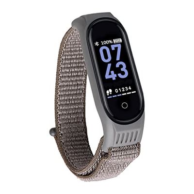 257 TWENTYFIVESEVEN FT100 Fitness Tracker Pedometer Klocka med pulsmätare för handleden och tryck Sportläge Android iOs Meddelanden Hitta Telefon, Grå, Standard