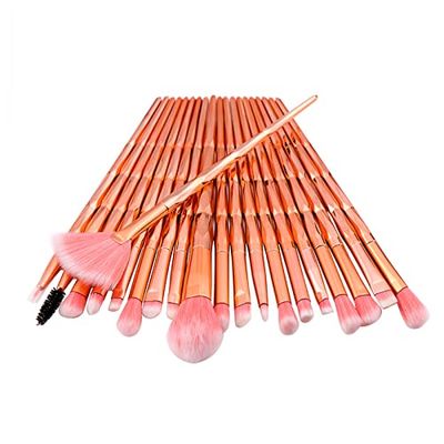 Lot de 20 pinceaux de Maquillage de qualité supérieure, Orange, no