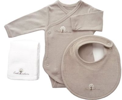 Eveil et Nature 8150-3 beddengoed, 0-3 maanden, taupe