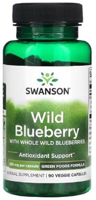 Swanson - Wild Blueberry, 250mg | Antioxidant and Brain Health - 90 Veggie Capsules