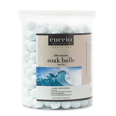 Cuccio Sea Fizz Sanitizing Soak Balls, 375-Piece