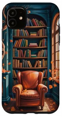 Libro Amante Librero Lectura Hojas Otoño Teléfon Carcasa para iPhone 11