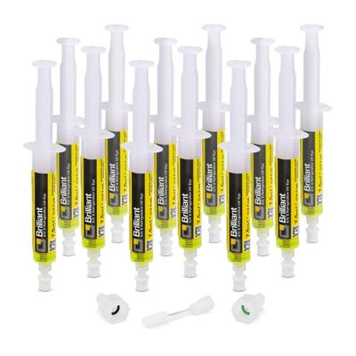 Errecom Brilliant 12 x 7,5 ml, UV-fluorescerande spårämne för kylgasläckage i luftkonditionerings- och kylsystem, inkluderar 1/4 SAE och 5/16 SAE-adaptrar
