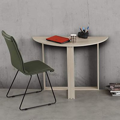Elegant eiken studie bureau, 106 x 77 x 45 cm, 100% melamine gecoat deeltjesbord, 18 mm dik, modern design voor thuiskantoor en studeerruimtes