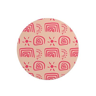 Questo Casa, Ronde digitaal bedrukte muismat, antislip onderkant, voor kantoor en thuis, diameter: 22 cm