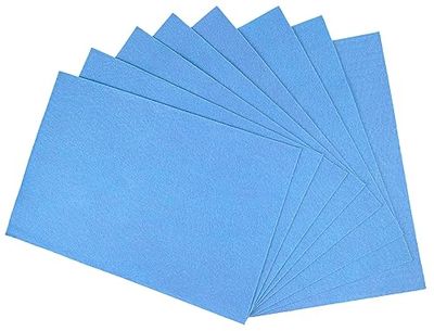 Interdruk - Fogli di Feltro Colorati - Confezione di 8 Fogli Formato A4 per Progetti Artistici e DIY - Azzurro