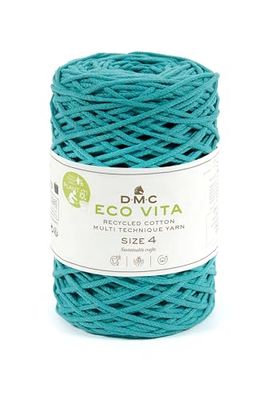DMC - Nova VITA 4 garn - makramé stickkrok | återvunnet bomullsgarn - etiketter för plantering | 250 g - 200 m