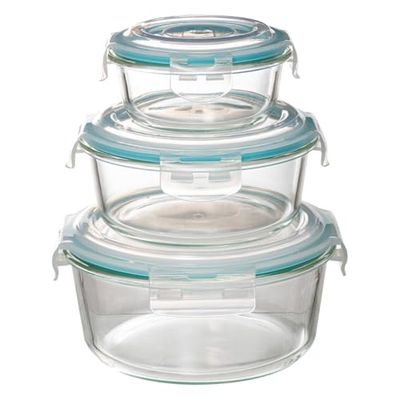 Box x 3 ronde worm-clipeatset, transparant