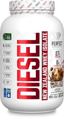 Perfect Sports Diesel New Zealand Whey Isolate Mocha Latte Cappucino 2LB